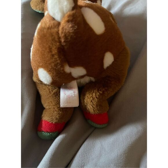 Ty Brown Beanie Baby Bellies JUNO the Christmas Reindeer Plush Stuffed Toy - Picture 10 of 12